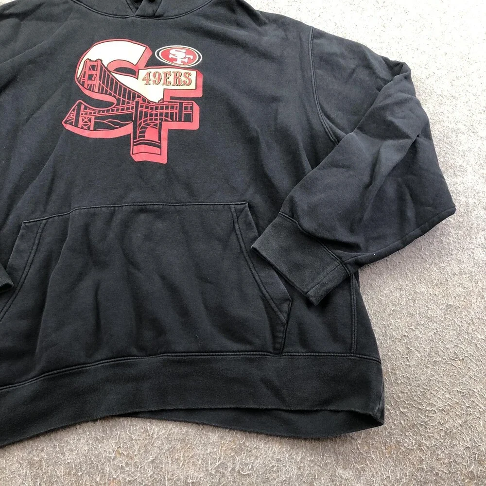 San Francisco 49ers Hoodie Mens 2XL Black NFL Football Nike Pullover Sweatshirt